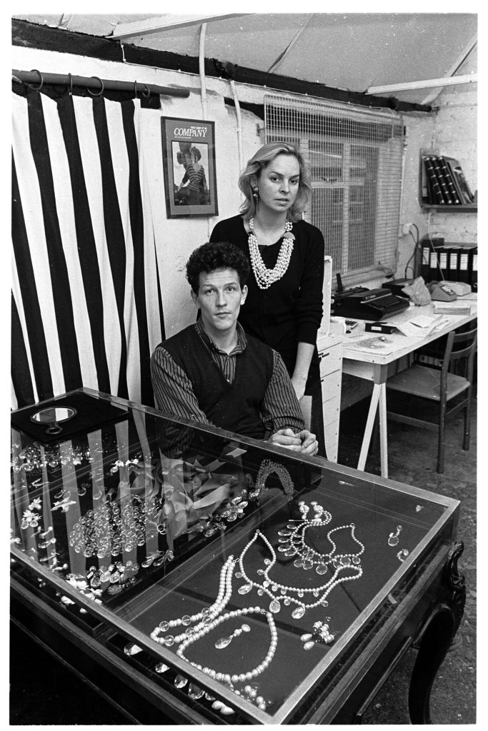 Monty Don and his wife, Sarah, in their London jewelry studio, in 1983. 
 Credit Dafydd Jones